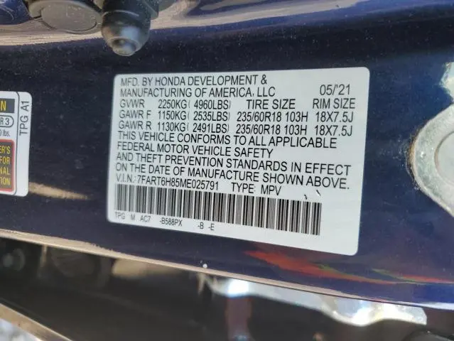 2021 HONDA CR-V EXL  