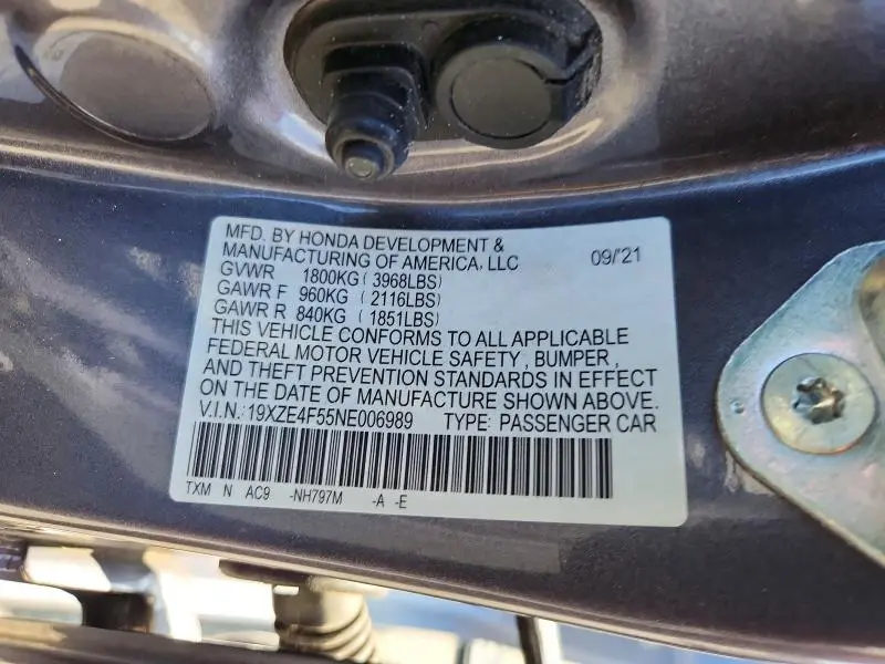 2022 HONDA INSIGHT EX  