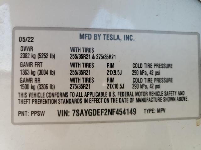 2022 TESLA MODEL Y 