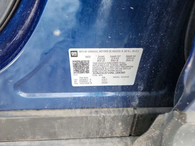 2022 CHEVROLET EQUINOX LT  