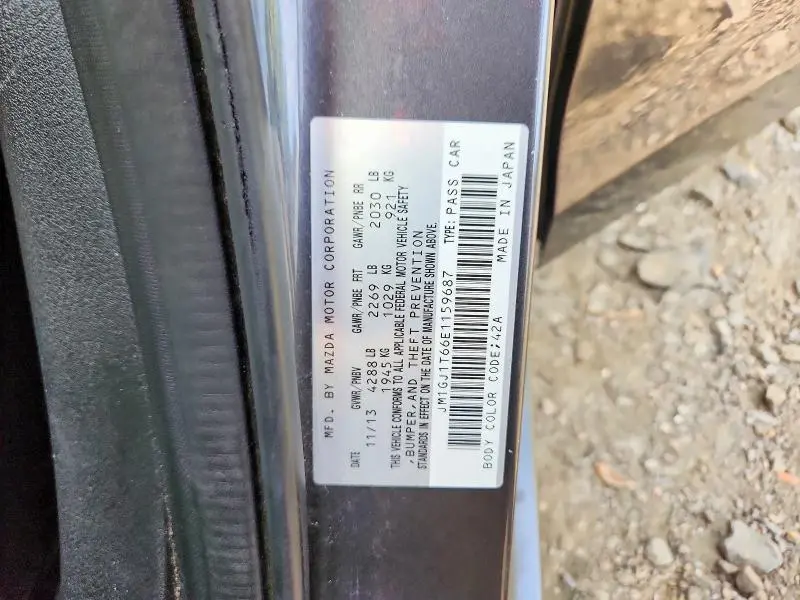2014 MAZDA 6 TOURING  