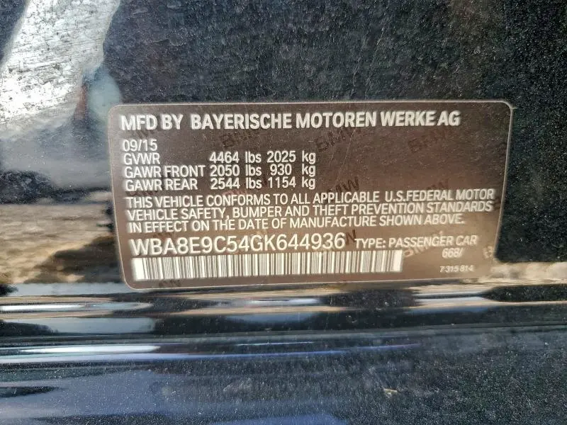 2016 BMW 328 I SULEV  