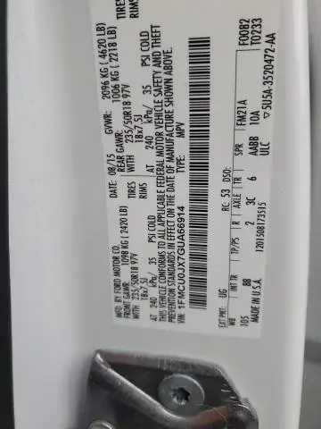 2016 FORD ESCAPE TITANIUM  