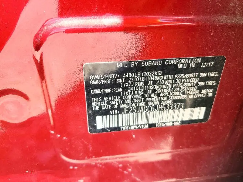 2018 SUBARU FORESTER 2.5I PREMIUM  