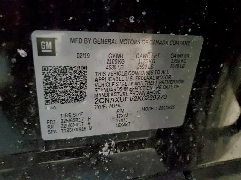 2019 CHEVROLET EQUINOX LT  