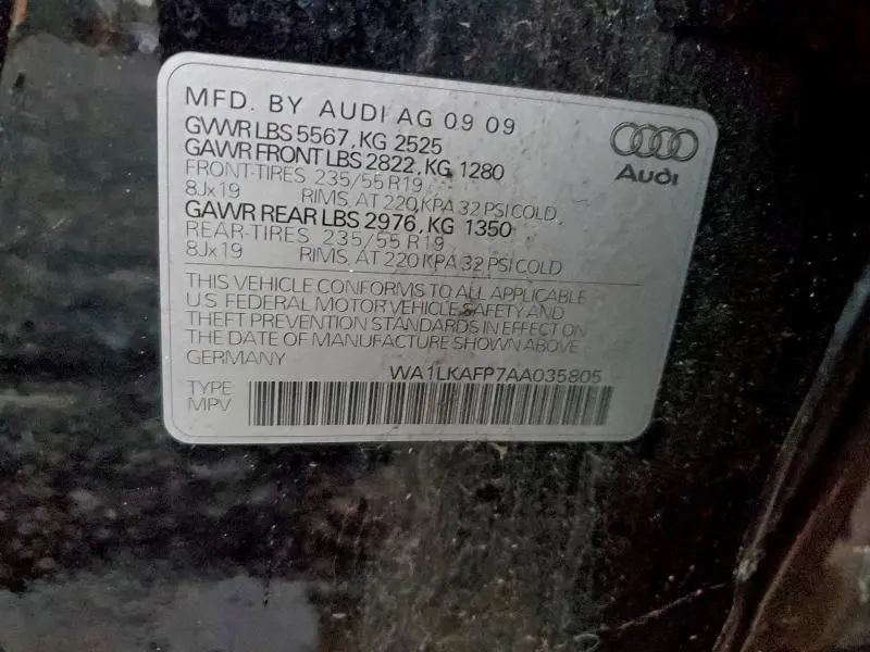 2010 AUDI Q5 PREMIUM PLUS  