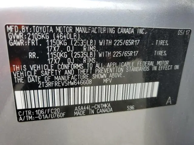 2017 TOYOTA RAV4 XLE