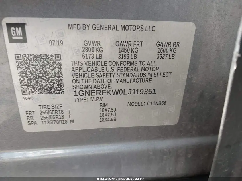 2020 CHEVROLET TRAVERSE FWD LS
