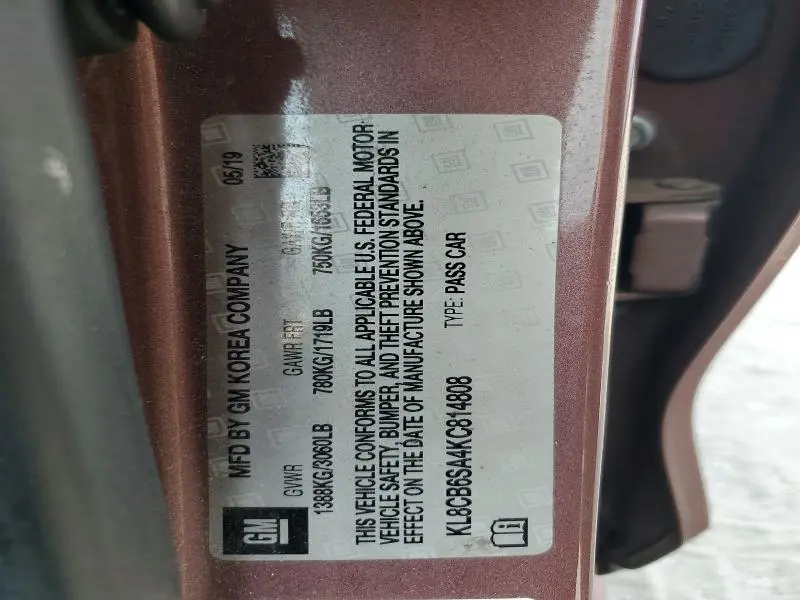 2019 CHEVROLET SPARK LS  