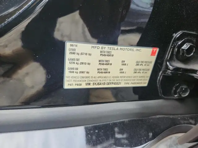 2014 TESLA MODEL S   