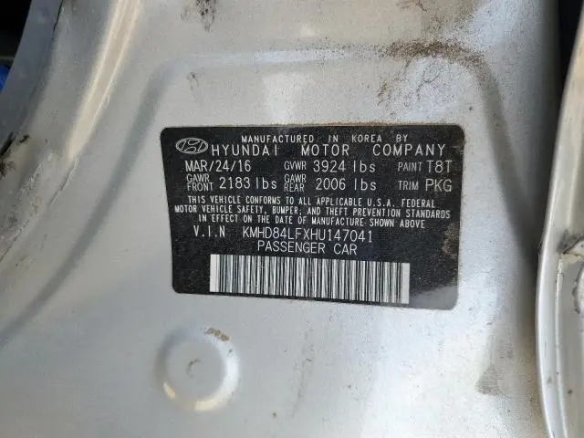 2017 HYUNDAI ELANTRA SE  