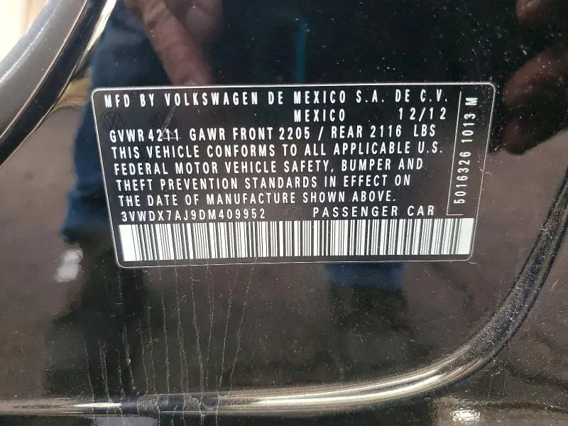 2013 VOLKSWAGEN JETTA SE  