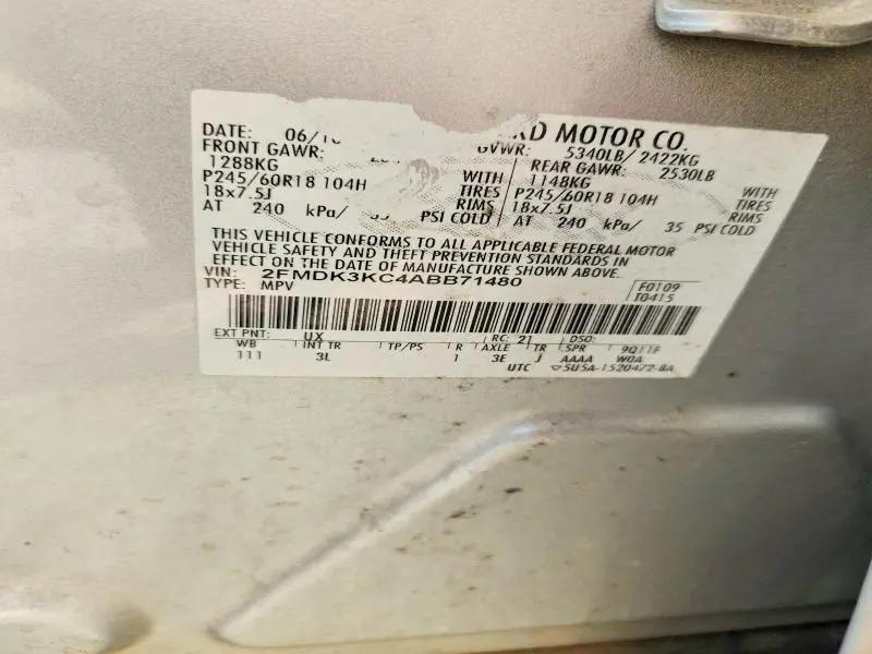 2010 FORD EDGE LIMITED  
