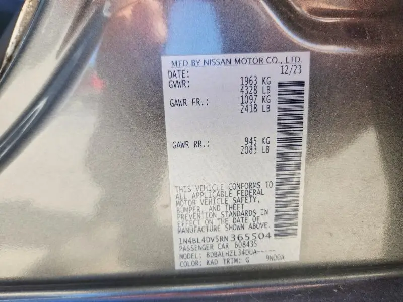 2024 NISSAN ALTIMA SV  