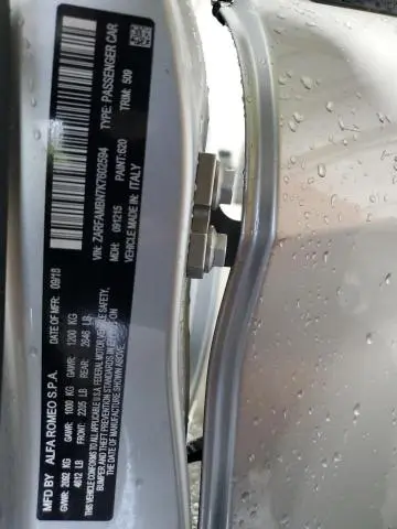 2019 ALFA ROMEO GIULIA TI  