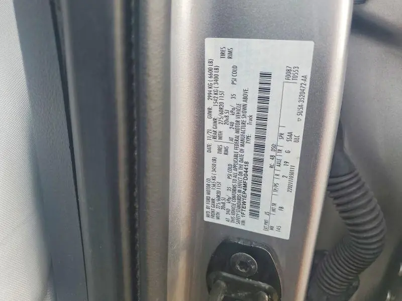 2021 FORD F150 SUPERCREW  