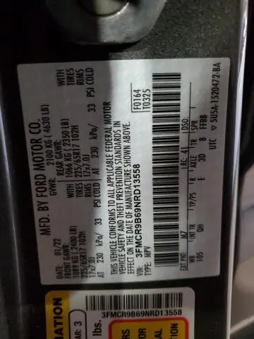 2022 FORD BRONCO SPORT BIG BEND  