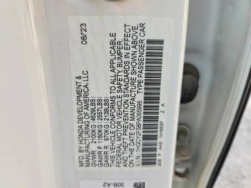2023 HONDA ACCORD HYBRID SPORT  