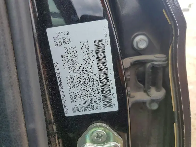 2016 ACURA RDX   
