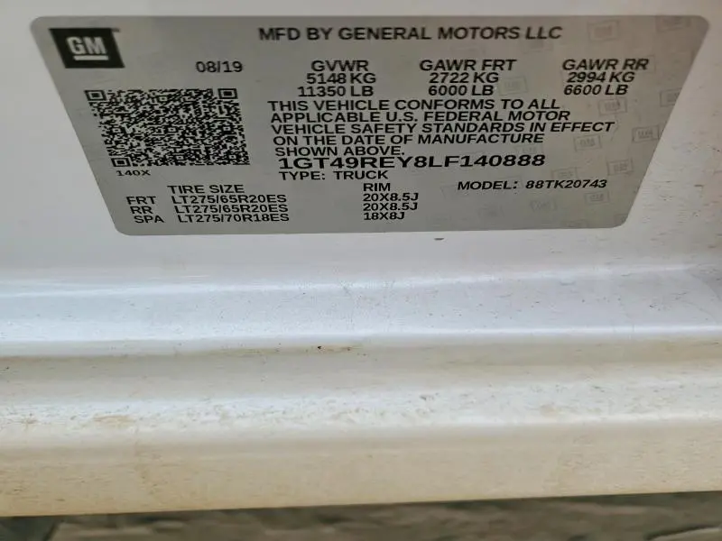 2020 GMC SIERRA K2500 DENALI  