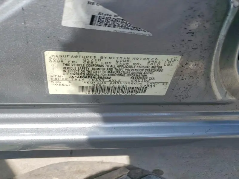 2010 NISSAN SENTRA 2.0  