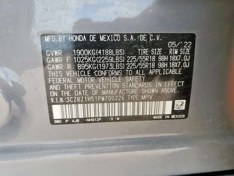 2023 HONDA HR-V SPORT  