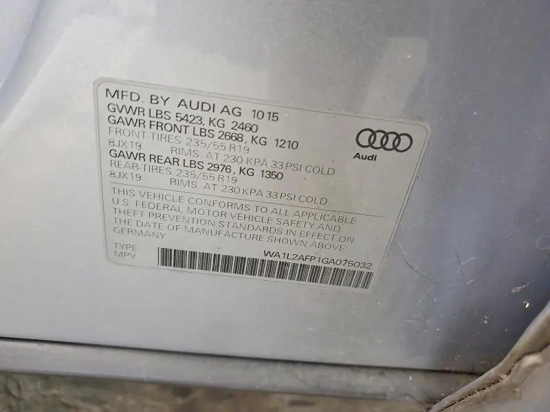 2016 AUDI Q5 PREMIUM PLUS  
