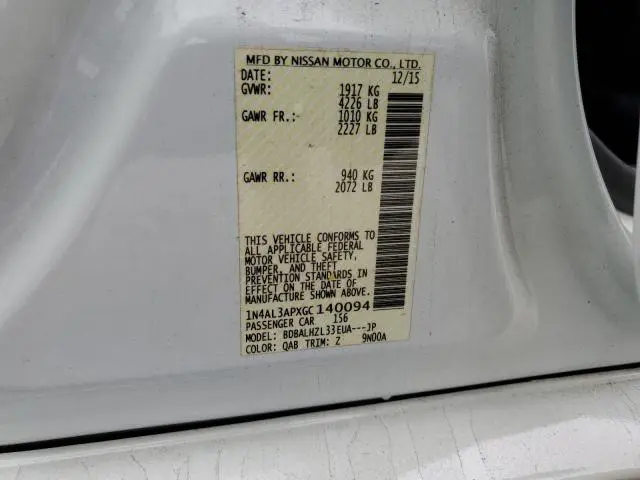 2016 NISSAN ALTIMA 2.5