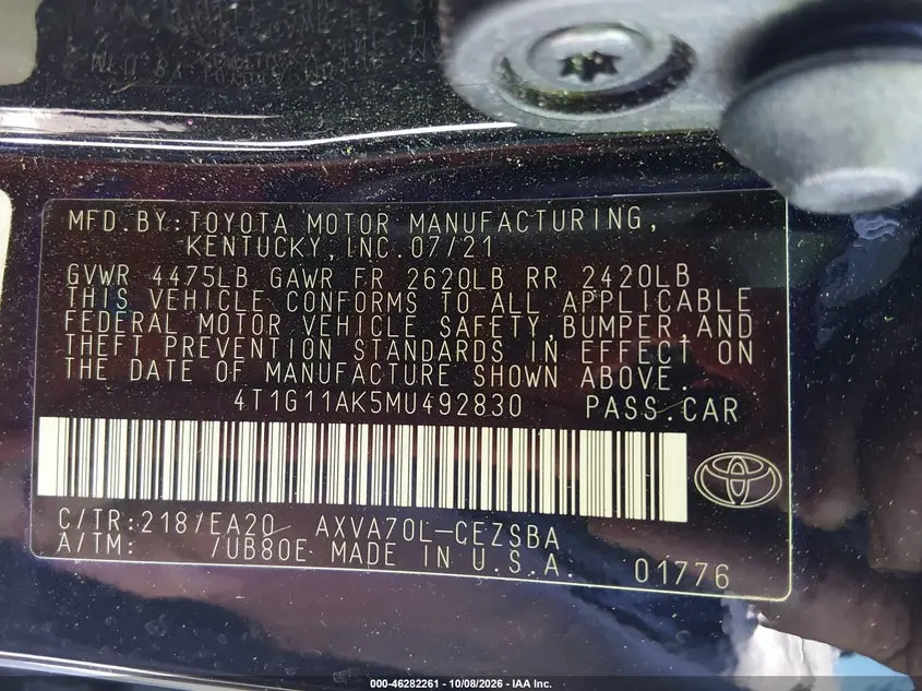 2021 TOYOTA CAMRY SE