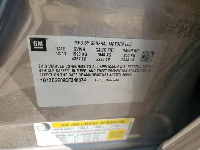 2012 CHEVROLET MALIBU 1LT  