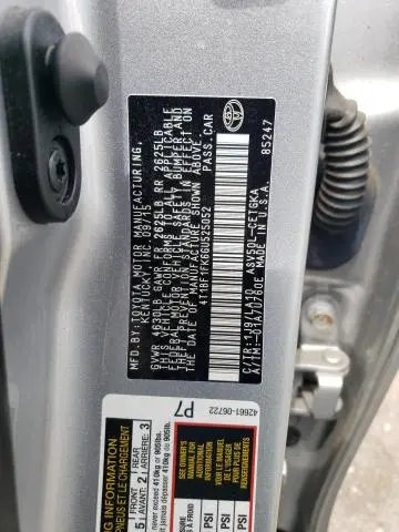 2016 TOYOTA CAMRY LE  