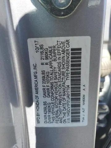 2018 HONDA ACCORD EXL  