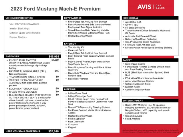 2023 FORD MUSTANG MACH-E PREMIUM