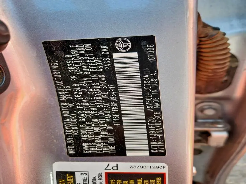 2015 TOYOTA CAMRY LE  