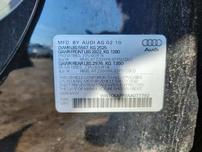 2010 AUDI Q5 PREMIUM  