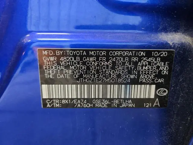 2021 LEXUS IS 350 F SPORT  