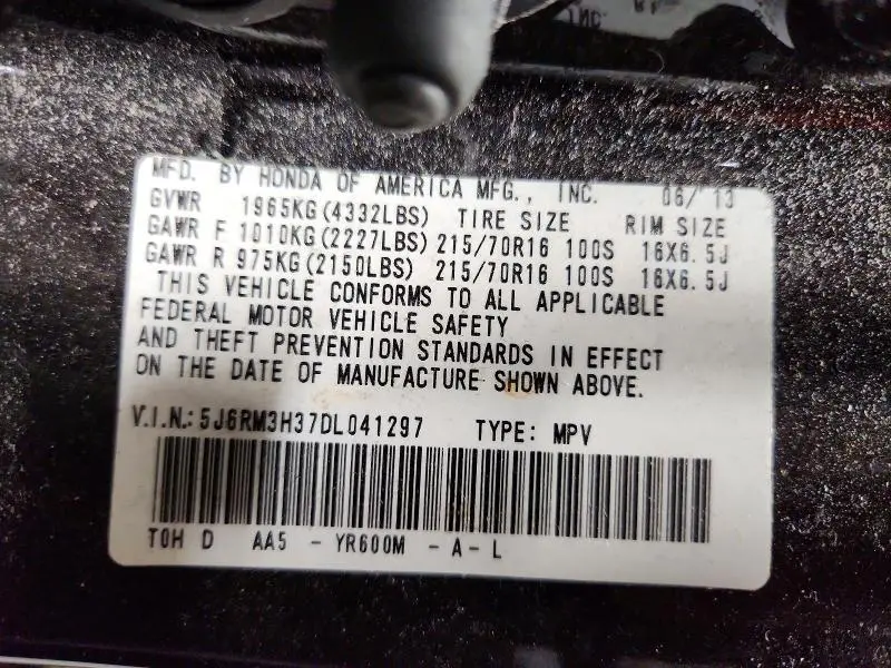 2013 HONDA CR-V LX  
