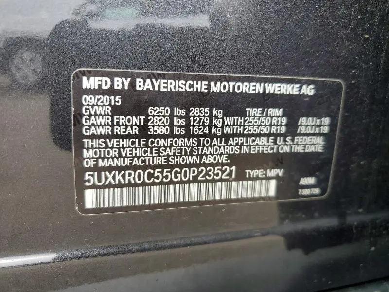 2016 BMW X5 XDRIVE35I  