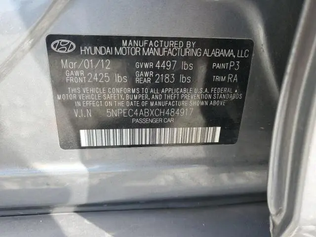 2012 HYUNDAI SONATA SE  