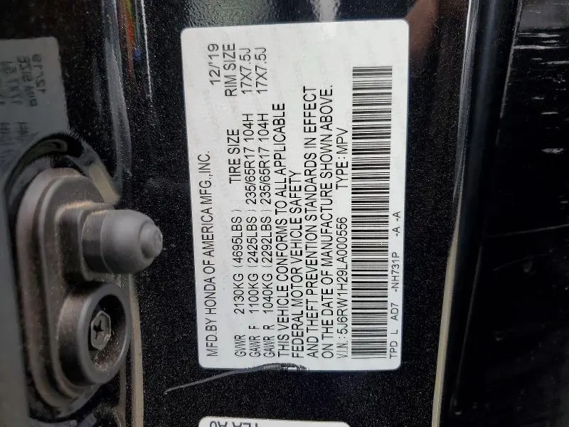 2020 HONDA CR-V LX  