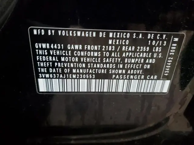 2014 VOLKSWAGEN JETTA HYBRID  