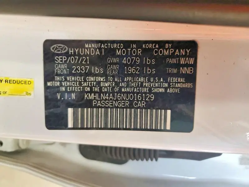 2022 HYUNDAI ELANTRA LIMITED  