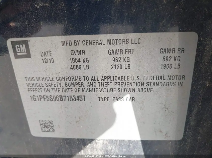 2011 CHEVROLET CRUZE 1LT