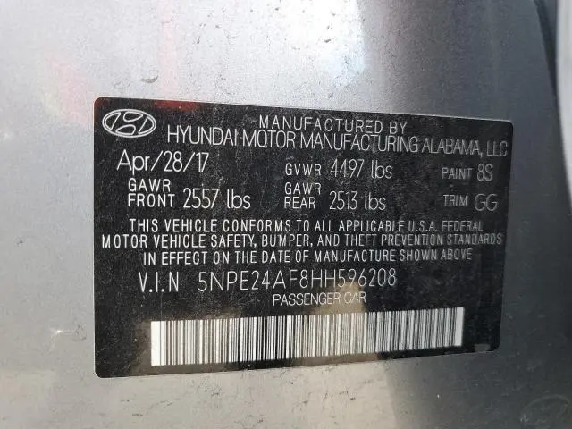 2017 HYUNDAI SONATA SE  