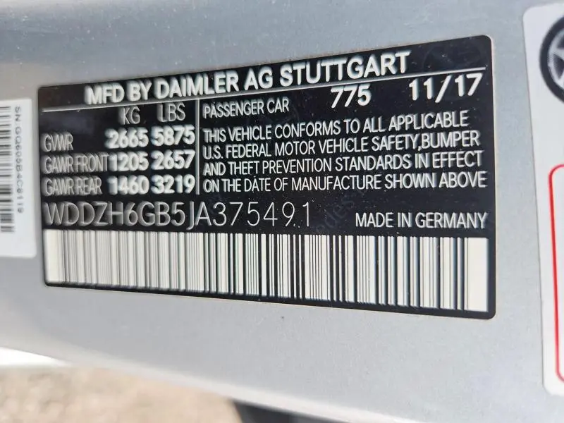2018 MERCEDES-BENZ E 400 4MATIC  