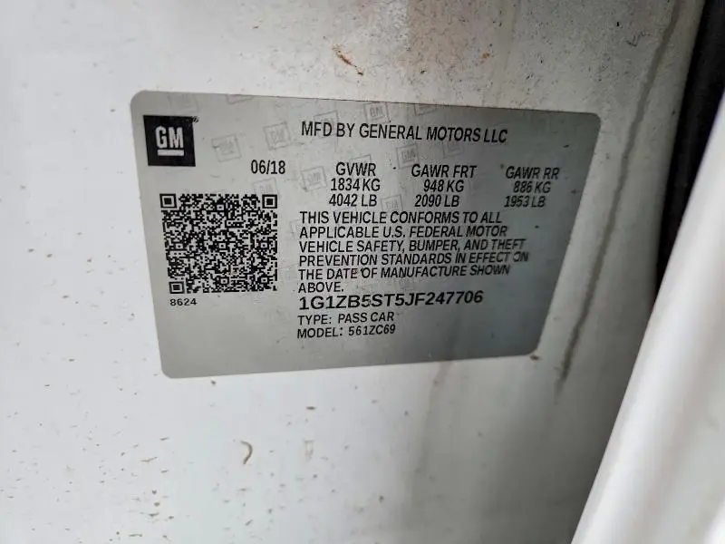 2018 CHEVROLET MALIBU LS  