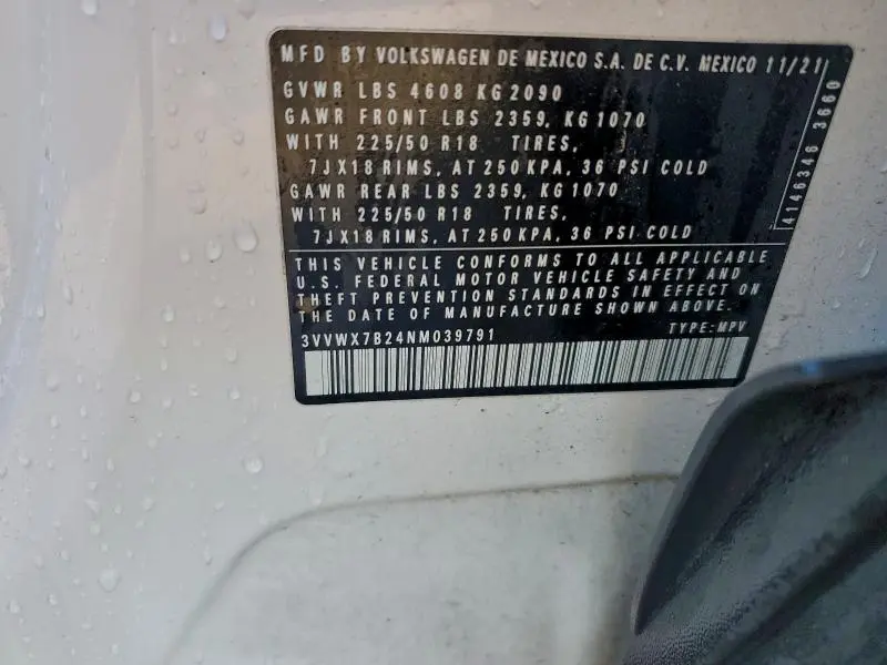 2022 VOLKSWAGEN TAOS SE  