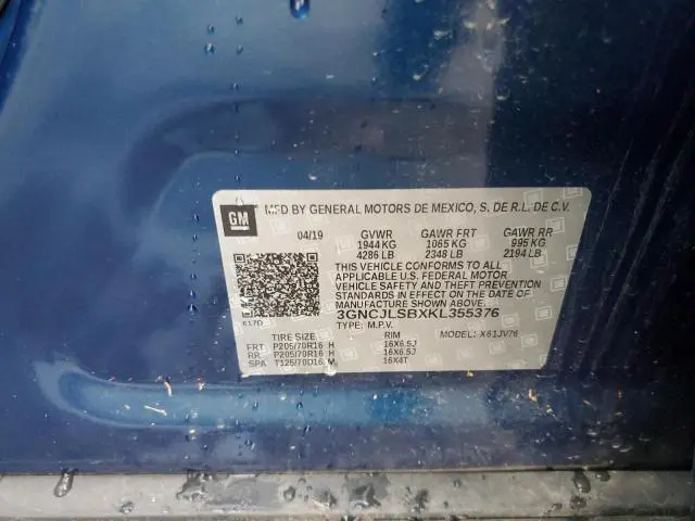 2019 CHEVROLET TRAX 1LT  