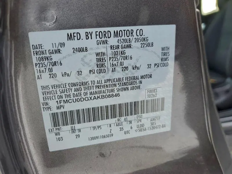 2010 FORD ESCAPE XLT  