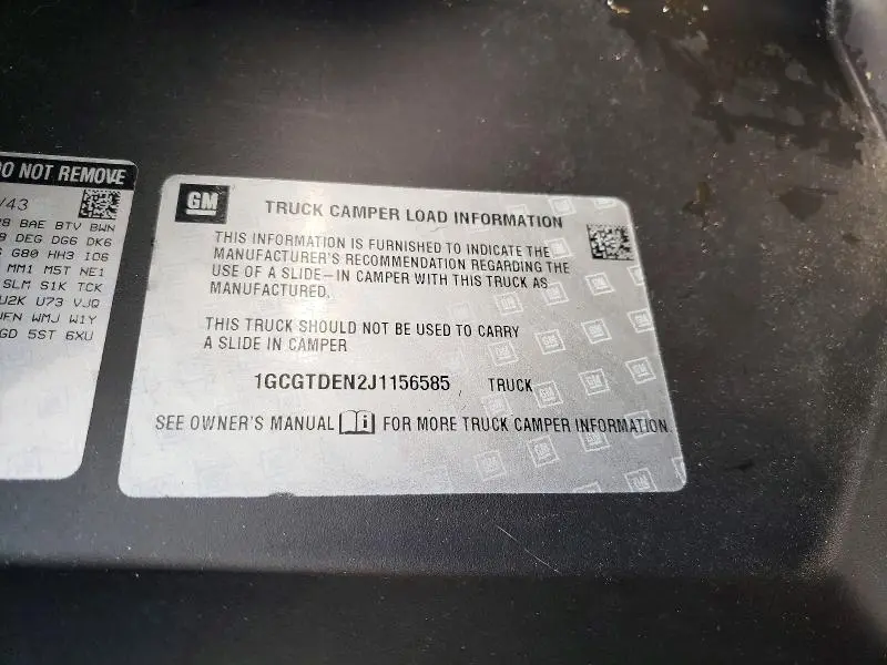 2018 CHEVROLET COLORADO Z71  